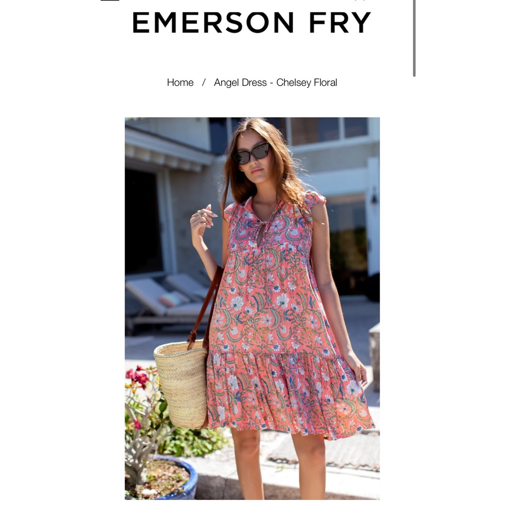 India Collection Emerson Fry Chelsey Floral Sleeveless Mini Dress Boho